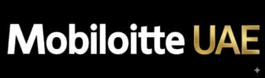Mobiloitte UAE logo in white and gold text on a black background